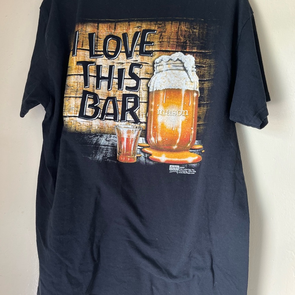vintage 2005 bar rags beer drink shirt lg ohio  db sided oregon